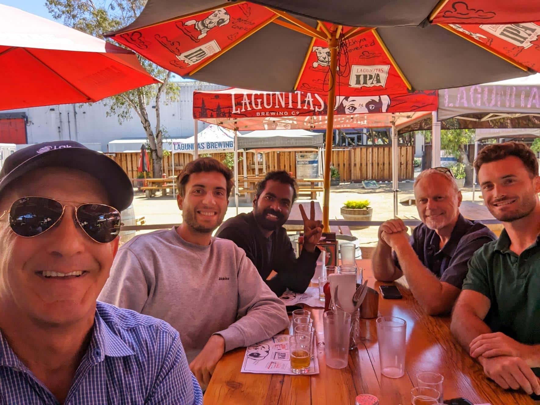 Saran and Jason with colleagues from Laketricity USA at Petaluma