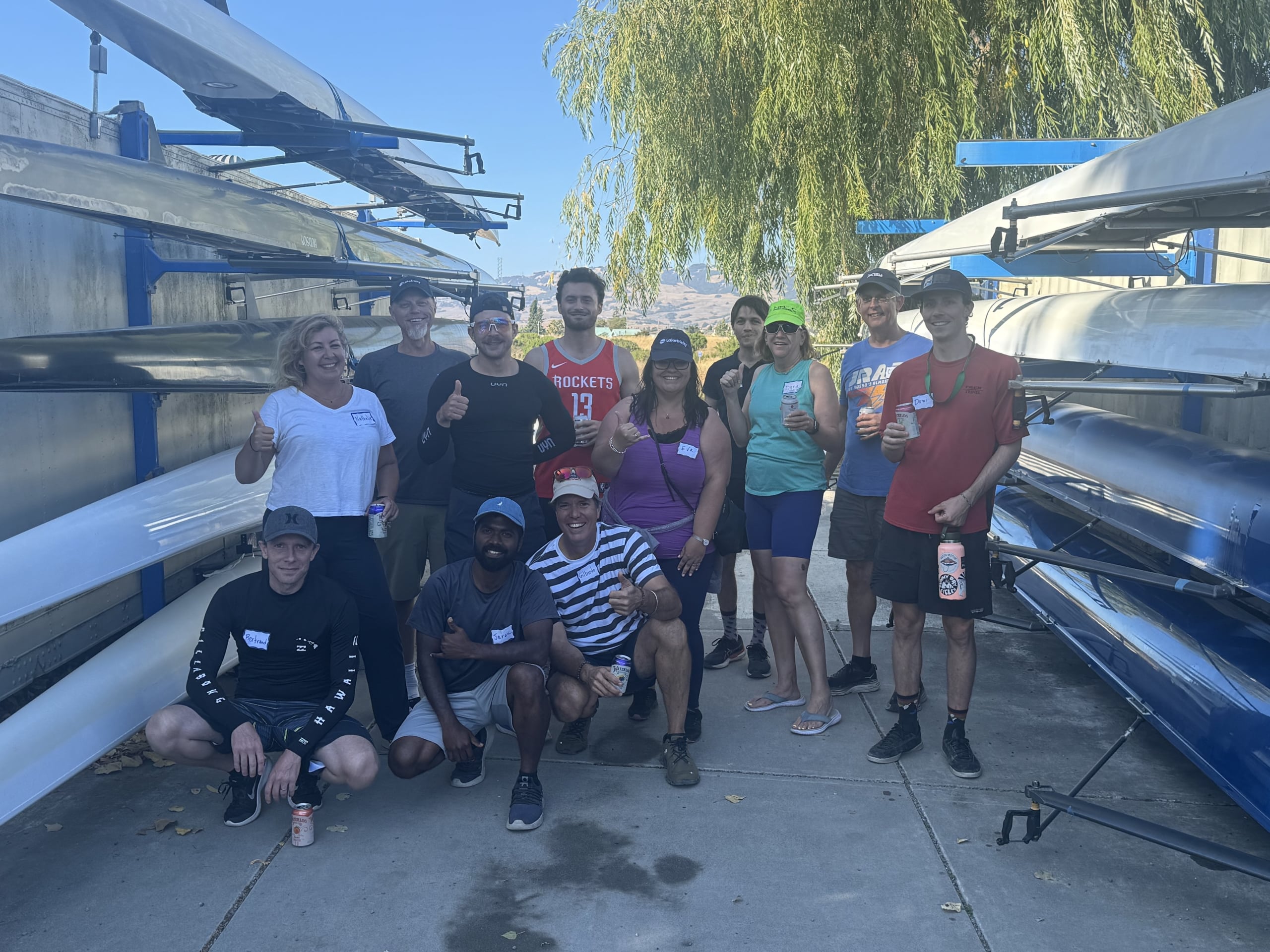 Group photo of Laketricity USA at rowing introduction